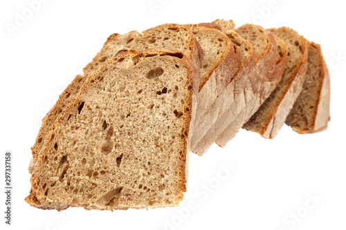 Fresh bread isolated on white background