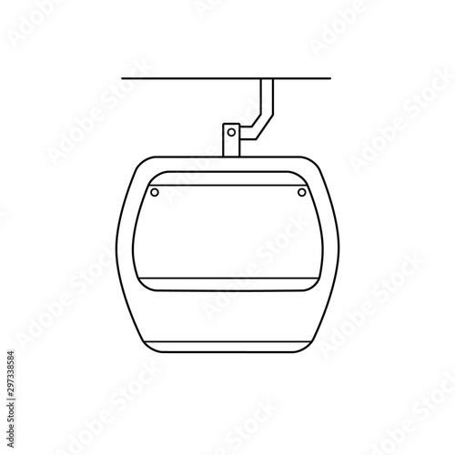 Simple funicular icon on a white background. Element of transport icon. Premium quality graphic design. Sign and symbol collection icon for websites, web design, mobile app.