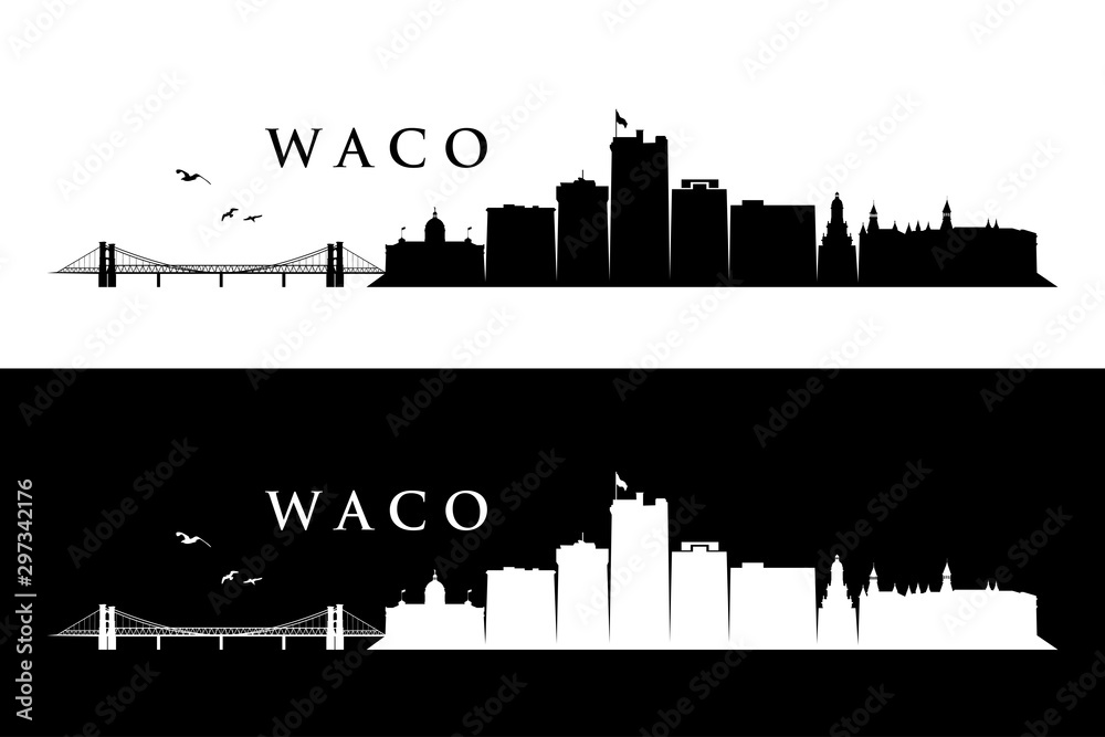 Waco skyline - Texas, United States of America, USA - vector illustration