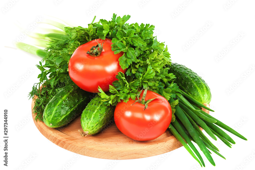 Fresh vegetables isolated on a white background Fresh vegetables isolated on a white background