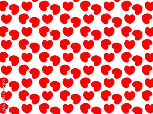 Repeating heart shape vector pattern