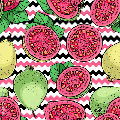 guava seamless striped pattern