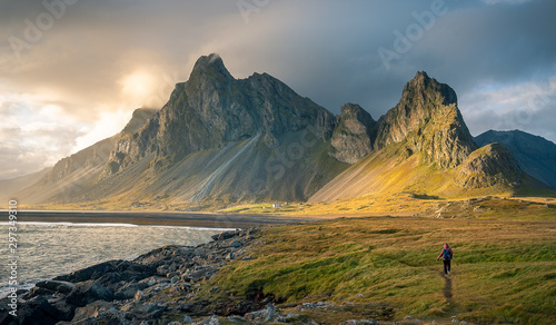 Fototapeta Naklejka Na Ścianę i Meble -  Sunset at Eystrahorn