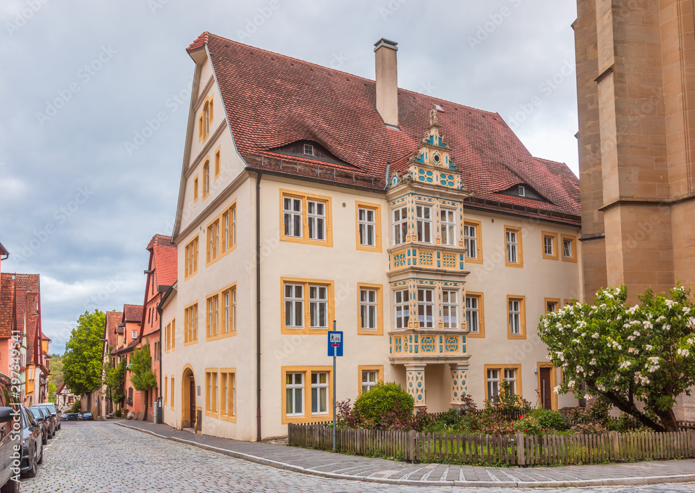 Rothenburg ob der Tauber Old Town cityscape Bavaria Germany