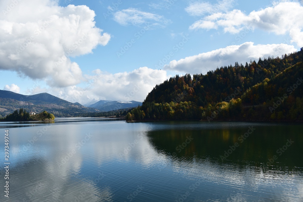 View of Colibita lake in Carpathian mountains in Romania, Transylvania,  Bistrita Nasaud county. Stock Photo | Adobe Stock