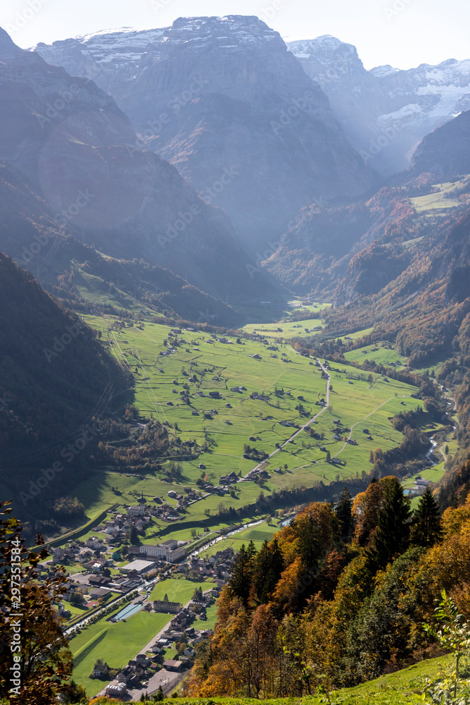 view of the Glarus mountains Switzerland