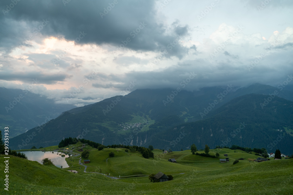 Serfaus Fiss Ladis in Österreich Berg Landschaft im Sommer  