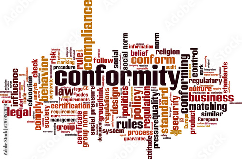 Conformity word cloud