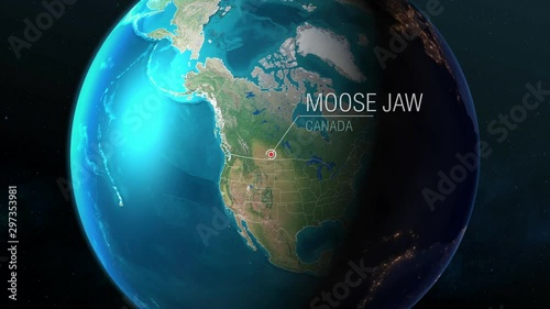 Canada - Moose Jaw - Zooming from space to earth photo