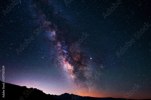 Beautiful milky way galaxy. Space background. Astronomical photo