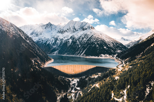 A Dam In The Beautiful Mountains. photo