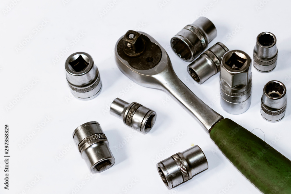 set equipment isolated on white background set equipment isolated on white background
