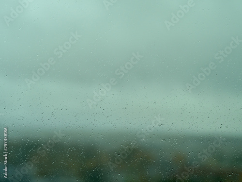 Rain drops on window