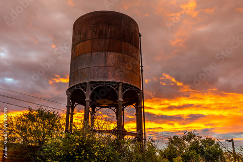 Wallpaper Mural Old water tank, to fill steam locomotives, at Mascaraque station, Toledo, Spain Torontodigital.ca
