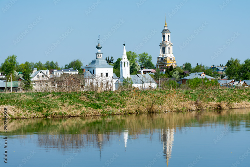 Suzdal. Cathedrals on the banks of the river Kamenka.