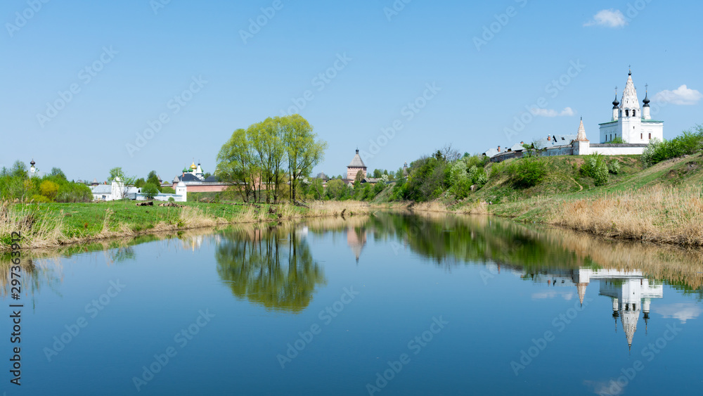 Suzdal. Pokrovsky monastery on the banks of the Kamenka river. Suzdal. Pokrovsky monastery on the banks of the Kamenka river.