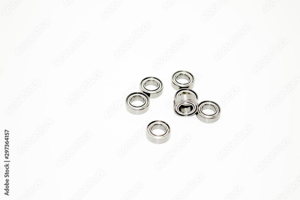 Bearing silver on a white background Bearing silver on a white background