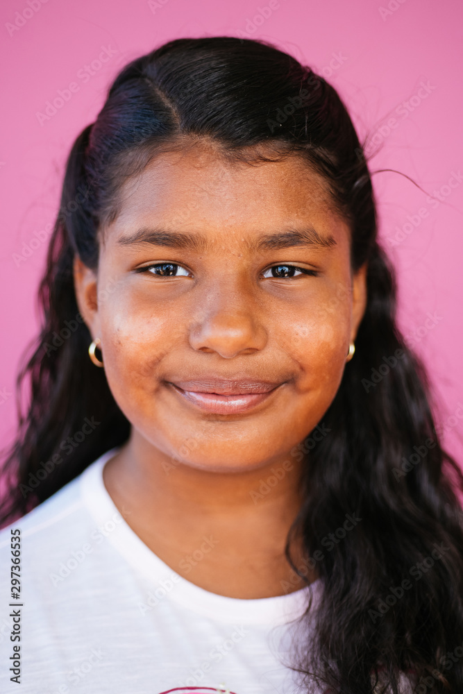 Portrait of an Afrolatina girl in studio environment Portrait of an Afrolatina girl in studio environment