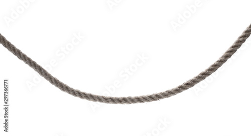 Rope isolated on white background and texture, with clipping path