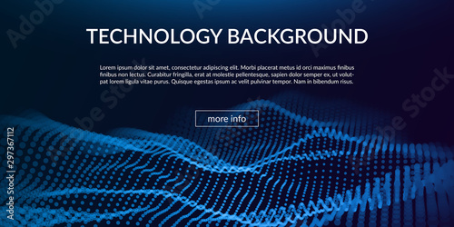 Digital technology background. Abstract connections. Futuristic sci-fi user interface concept with gradient. Big data, artificial intelligence, music hud. Blockchain and cryptocurrency. Vector