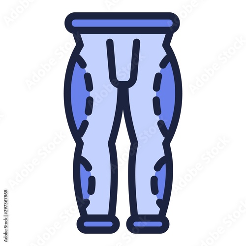 Ski pants icon. Outline ski pants vector icon for web design isolated on white background