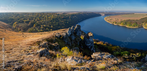 Foto Canyon near the Dniester River. Landscapes of Ukraine.