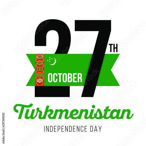 Tableau sur toile Congratulatory design for October 27, Turkmenistan Republic Independence Day