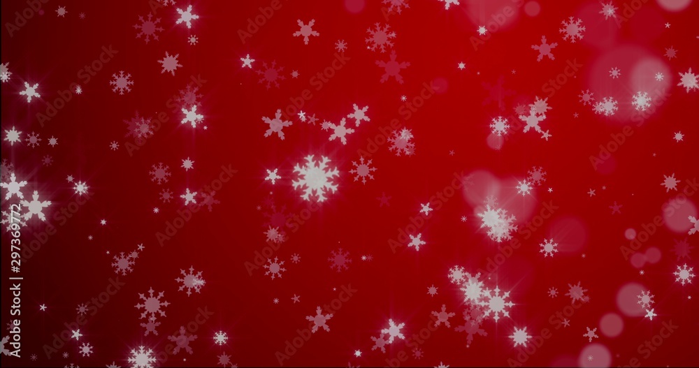 Christmas blue background with snowflakes - falling snow Christmas blue background with snowflakes - falling snow