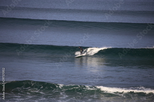 Surfer in action