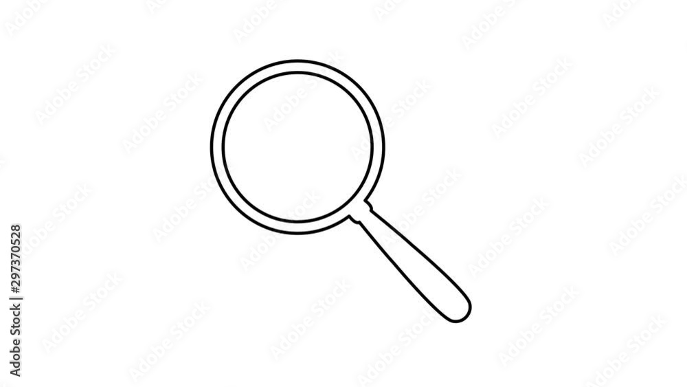 animation of line Search icon . Pure white background. animation of line Search icon . Pure white background.