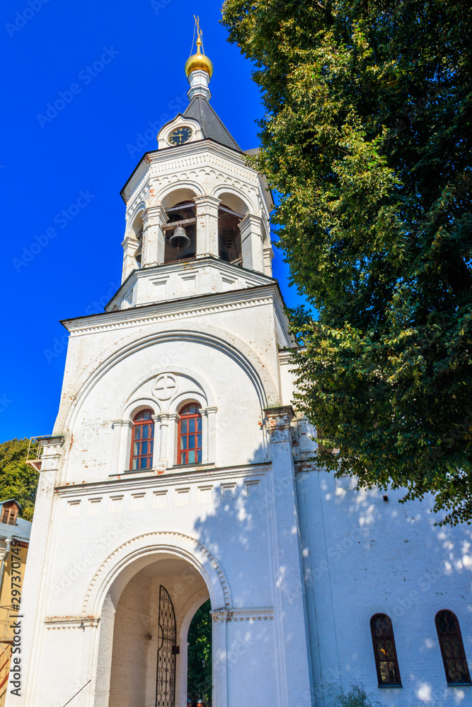 Bell tower of Theotokos Nativity Monastery in Vladimir, Russia