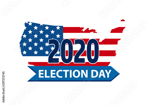 2020 Vote in USA american president banner