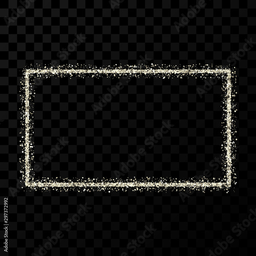 Wallpaper Mural Silver glitter frame with shiny sparkles Torontodigital.ca