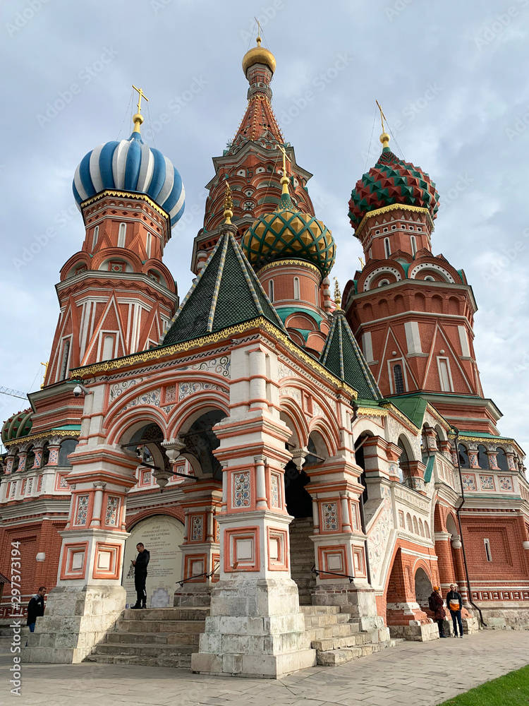 Moscow, Russia, St. Basil's Cathedral on Red square in the fall
