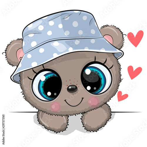 Cartoon Teddy Bear on a white background