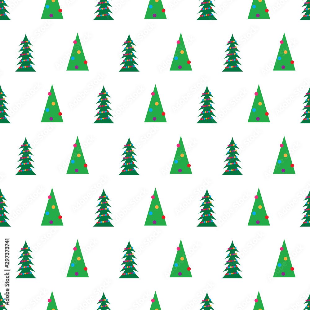 Seamless pattern with green Christmas tree Seamless pattern with green Christmas tree
