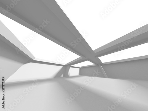 Futuristic White Architecture Design Background