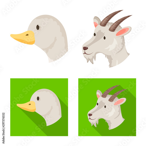 Vector design of agriculture and breeding icon. Collection of agriculture and organic stock vector illustration.