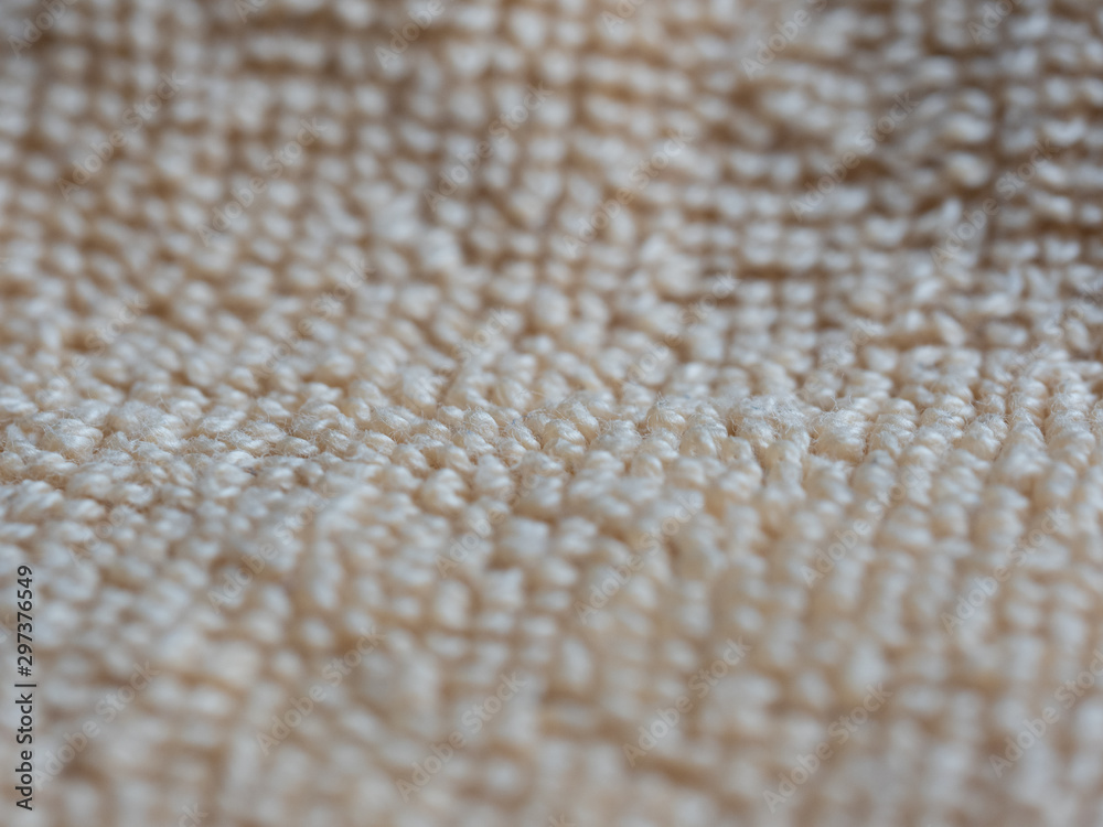 Close up blurred cotton towel fabric texture with copy space for text Close up blurred cotton towel fabric texture with copy space for text