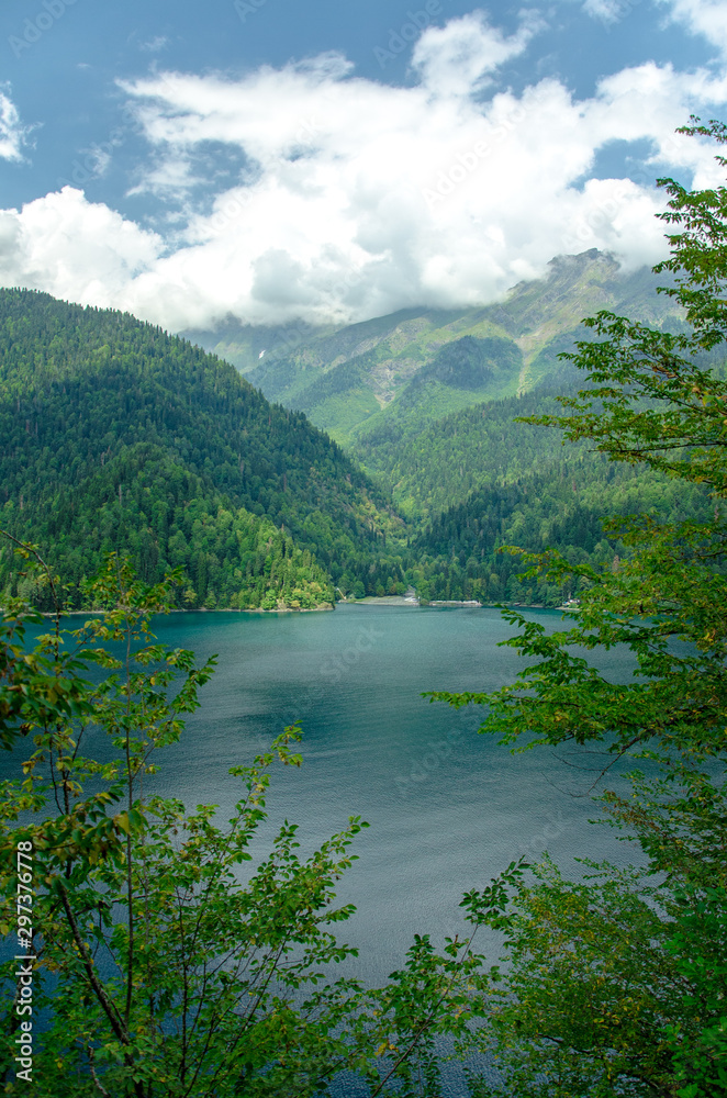 Ritsa Lake in the mountains of Abkhazia