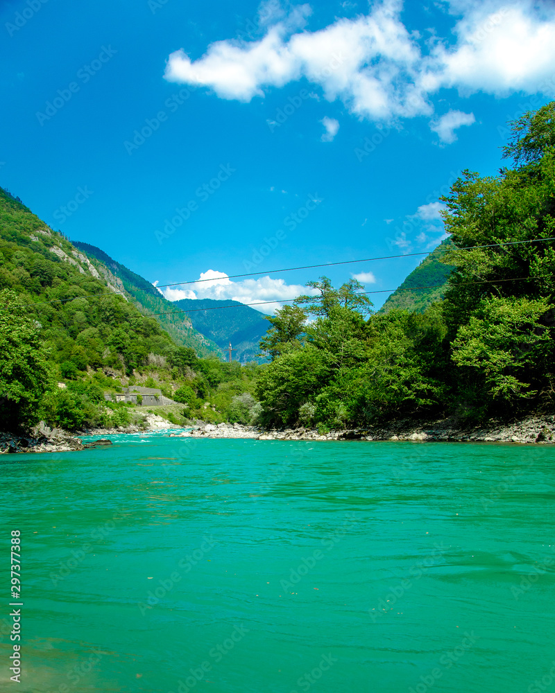 river in the mountains of Abkhazia