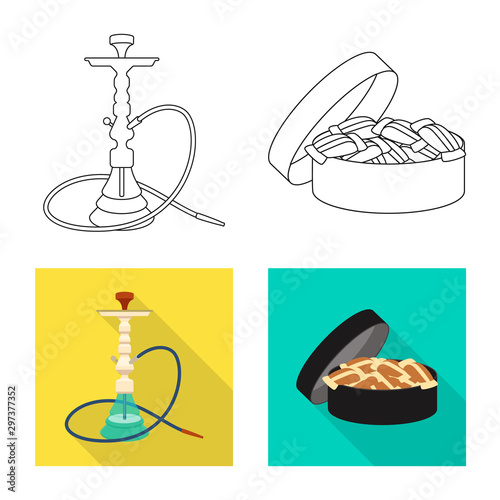 Isolated object of refuse and stop sign. Collection of refuse and habit stock symbol for web.