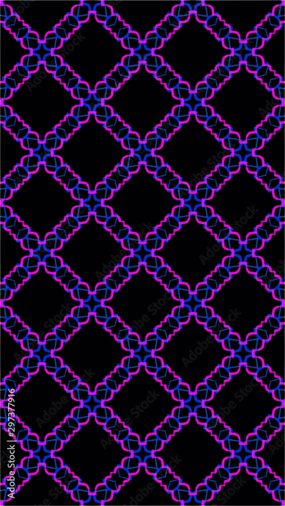 Fototapeta premium Ornate geometric pattern and abstract multicolored background