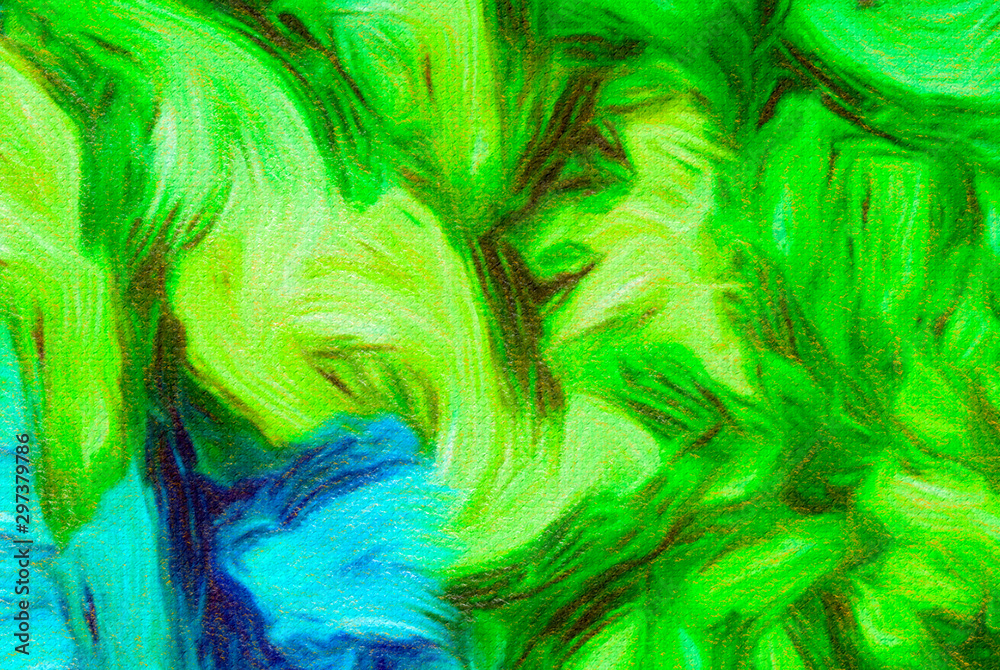 Obraz premium Abstract texture background. Digital painting in Vincent Van Gogh style artwork. Hand drawn artistic pattern. Modern art. Good for printed pictures, postcards, posters or wallpapers and textile print.