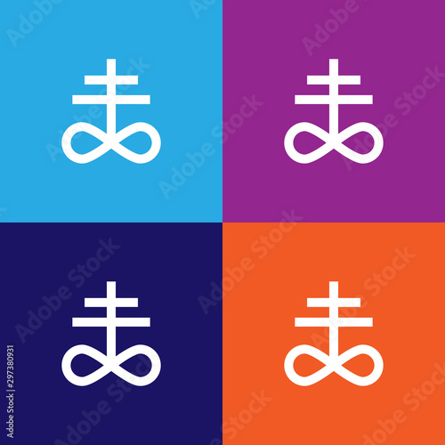 Satanism Leviathan cross sign icon. Element of religion sign icon for mobile concept and web apps. Detailed Satanism Leviathan cross icon can be used for web and mobile