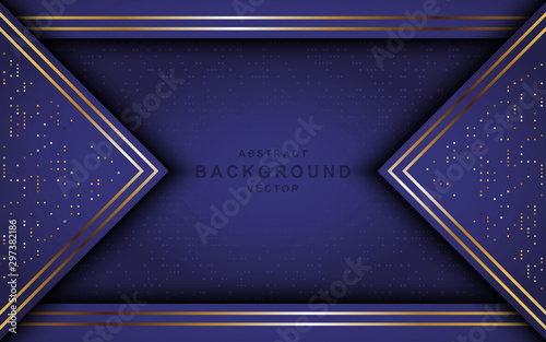 Modern navy background with light golden lines and glitters.
