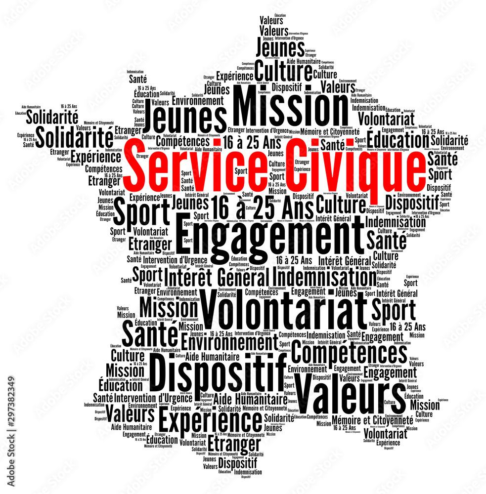 Service civique nuage de mots Service civique nuage de mots