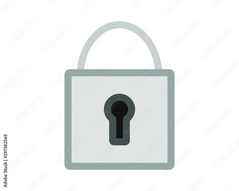 vector simple icon, padlock shaped vector simple icon, padlock shaped