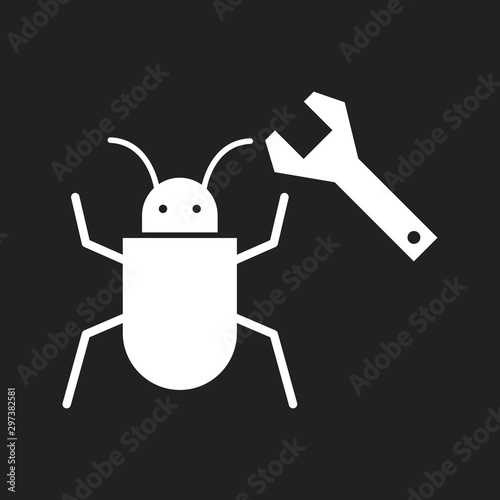 Beautiful Debug Vector Glyph icon