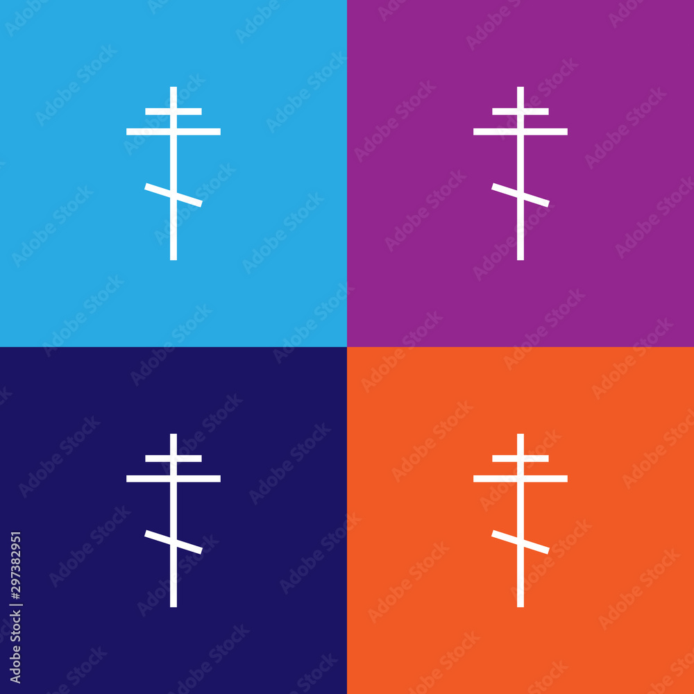 Christianity Orthodox cross sign icon. Element of religion sign icon for mobile concept and web apps. Detailed Christianity Orthodox cross icon can be used for web and mobile
